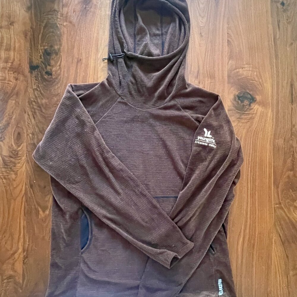 Melanzana hooded fleece from Leadville Colorado